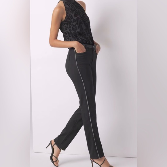 White House Black Market Denim - NWOT White House Black Market Sculpting High-Rise Embellished Trim Jeans